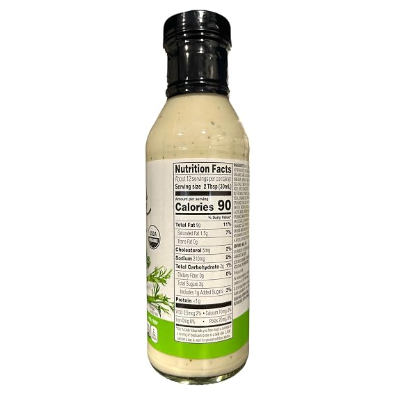 Nature's Promise Organic Ranch Dressing and Dip, 12 Fl Oz, USDA Organic
