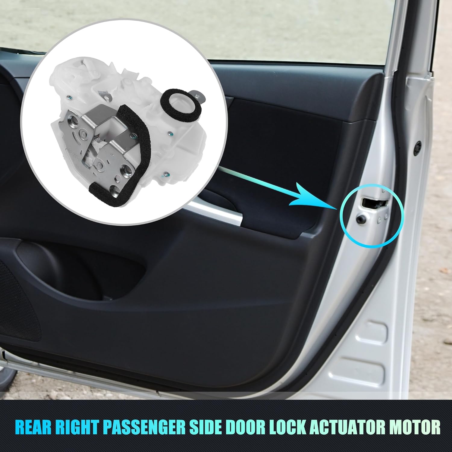 uxcell Replacement Rear Right Passenger Side Power Door Lock Actuator Motor for Honda Pilot 2009-2015 Door Latch Actuator Assembly No.72610SZAA02 White