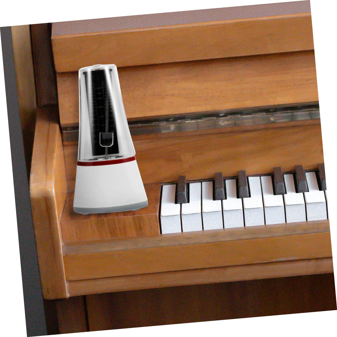 Abaodam Kleines Mechanisches Metronom für Klavier und Gitarre mit Weißem Abs Gehäuse und Präzisem Takt für Anfänger und Musikalische Übungen
