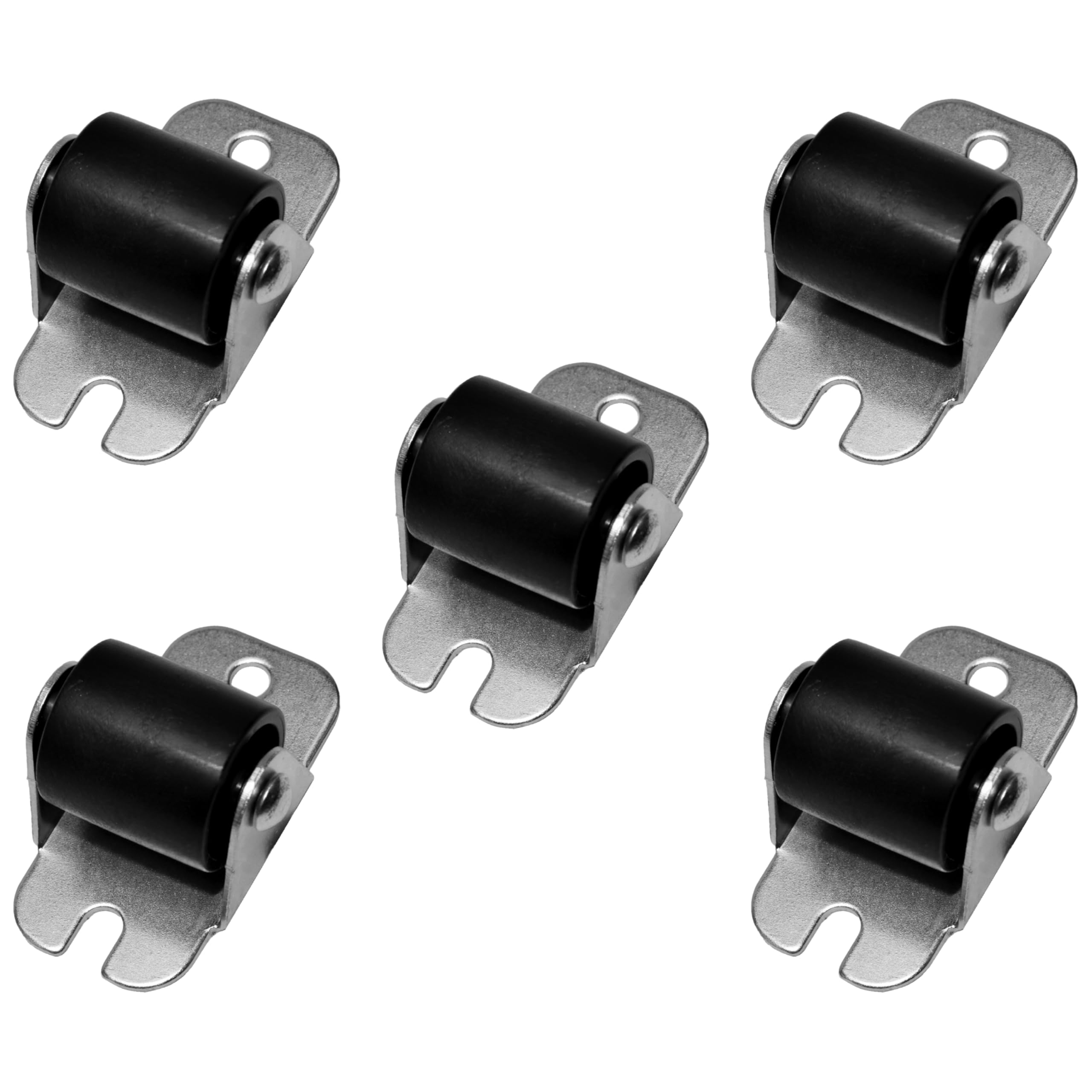 Pack of 5 x Heavy Duty PVC Furniture Castor Wheels 22mm - Durable Furniture Caster Wheels - Perfect for Cabinets, Shelves, Tables - Easy Install, Carpet-Friendly, Enhance Mobility & Stability