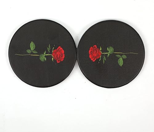 Miniatura 4 de Dynippy Espejo compacto de doble cara con aumento 1X2X de piel sintética a granel, espejo redondo para monederos, espejo de mano portátil de