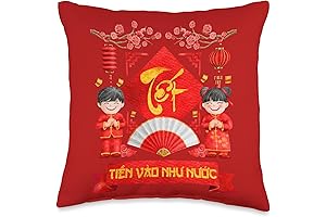 2024 Vietnamese Tet Decoration Designed Throw Pillow Cases for Sofa