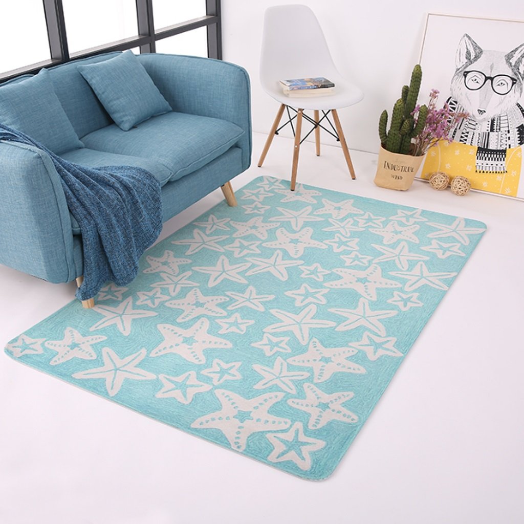 Tapis moderne doux motif étoile de mer fin au design scandinave épuré