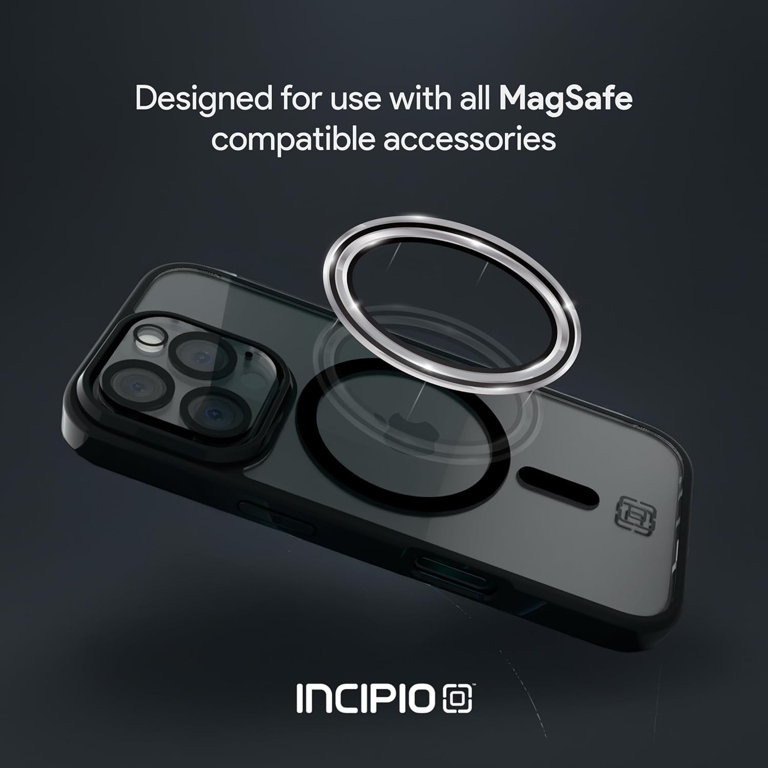 Incipio - Velocity+ iPhone 16 Pro Max Case MagSafe Compatible, 10 ft Drop Tested, Shock Absorbing, Ultra Slim, Scratch-Resistant, Sustainable Materials (Clear/Black)