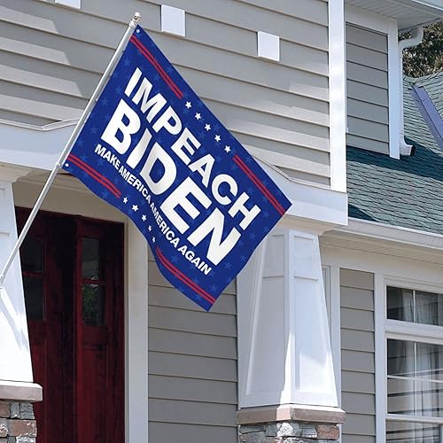 Miniatura 4 de Banderas para habitación de adolescentes y niños Impeach, Biden-Make America America Again, decoración de porche, accesorios de dormitorio al aire