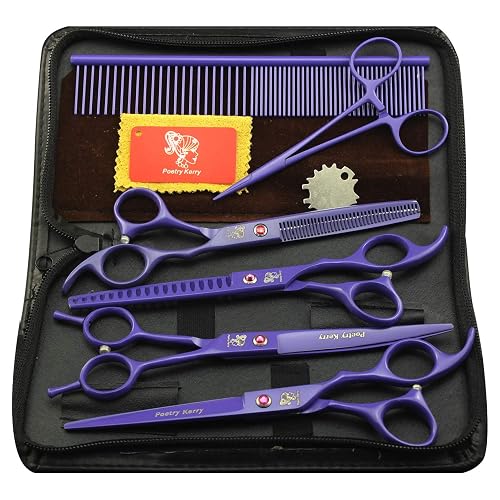 Kit de tijeras de peluquería para mascotas, juego de peluquería de 7 pulgadas, para perros, gatos