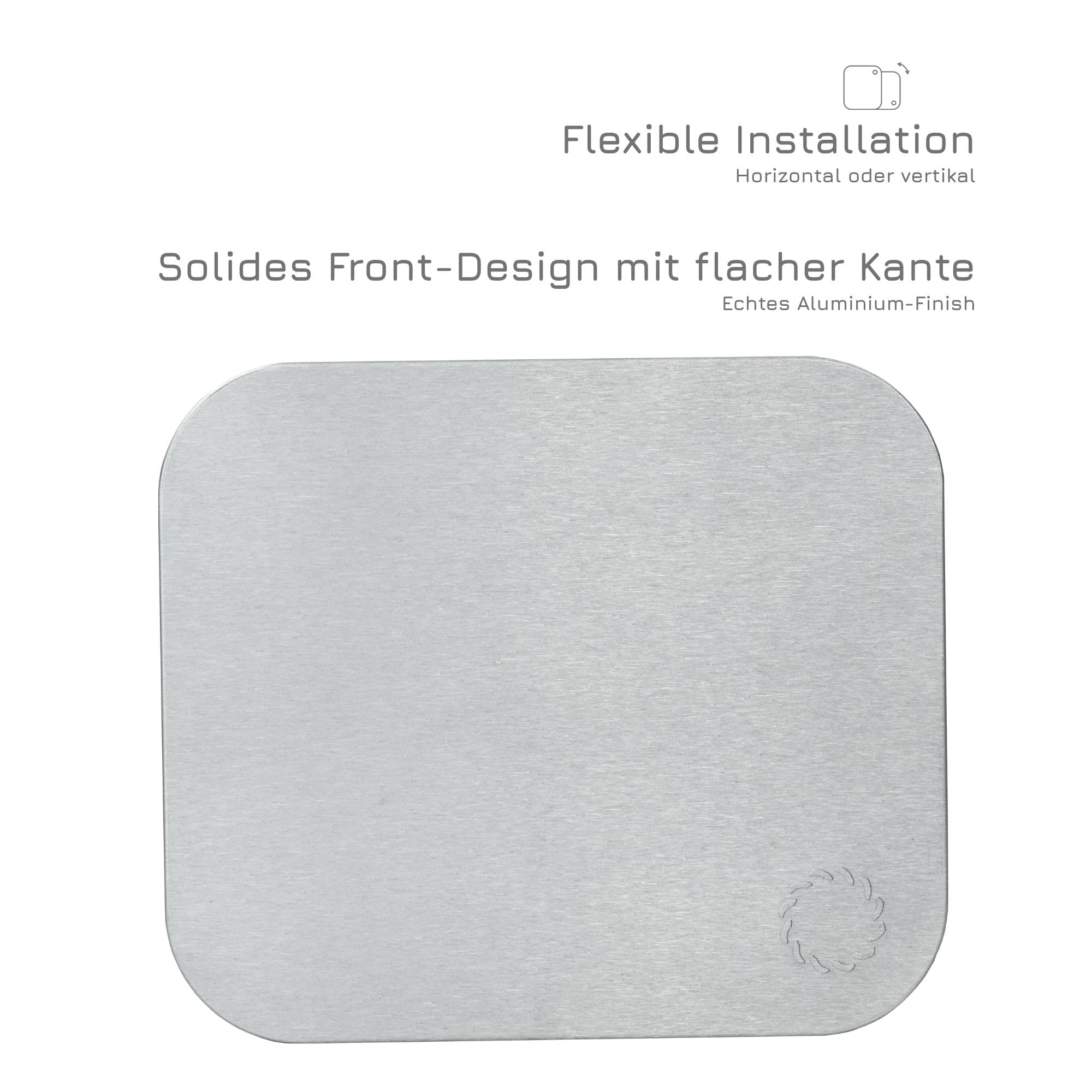 Turbionaire TREND 100 SA Badlüfter 100mm, Aluminium Frontplatte Matt, Gegen Feuchtigkeit und Schimmel, Mit Lichtschalter-Aktivierung, Für Belüftung im Badezimmer und WC, 5 Jahre Garantie