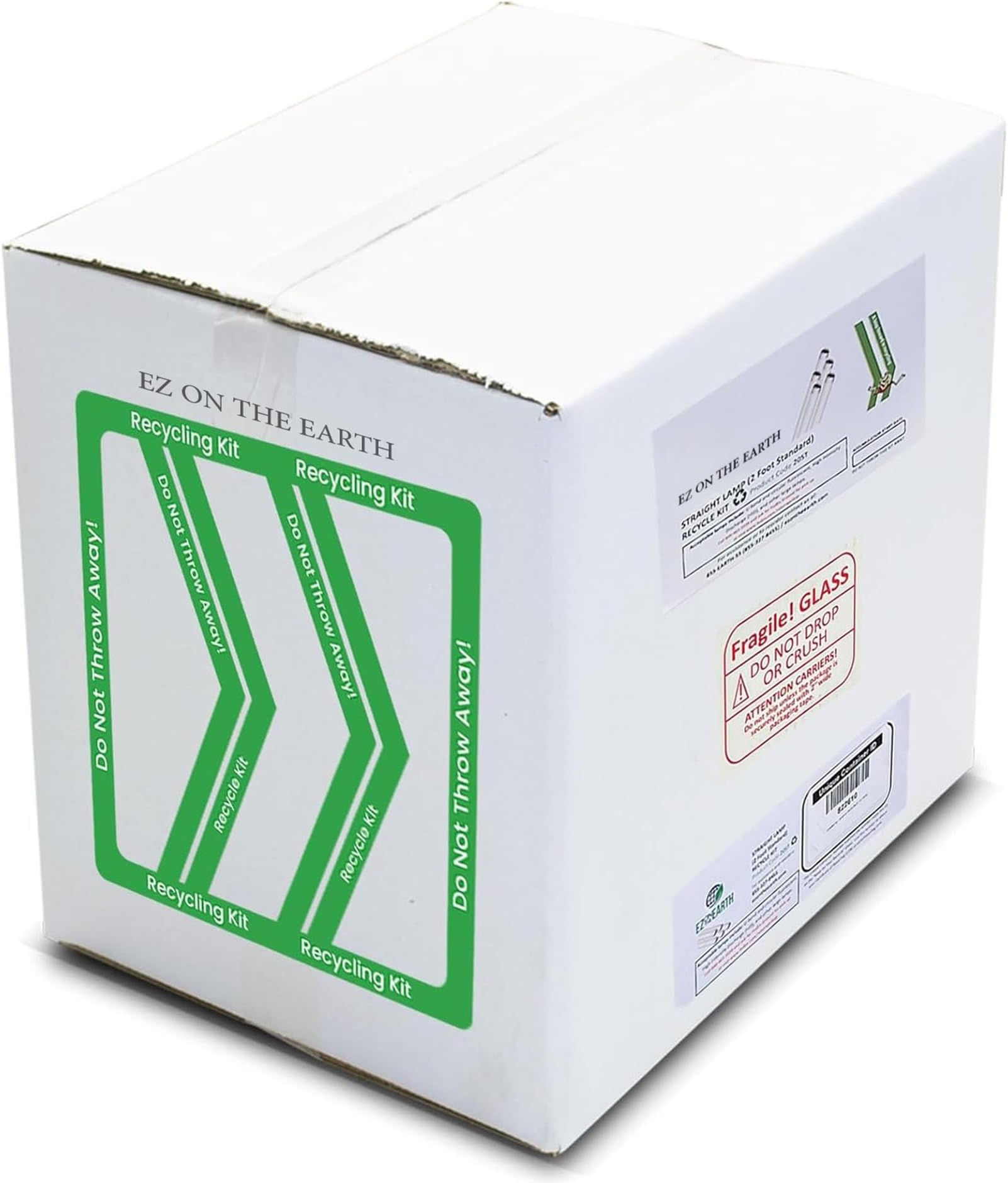 Recycling Box for U-Bend and HID Lamps - Prepaid | Mailback Recycling Kit - Recycle up to 20 x T12 Fluorescent Light Bulbs or 29 x T8 U-Bend led Lamps โ 2 Foot Standard Recycle Kit