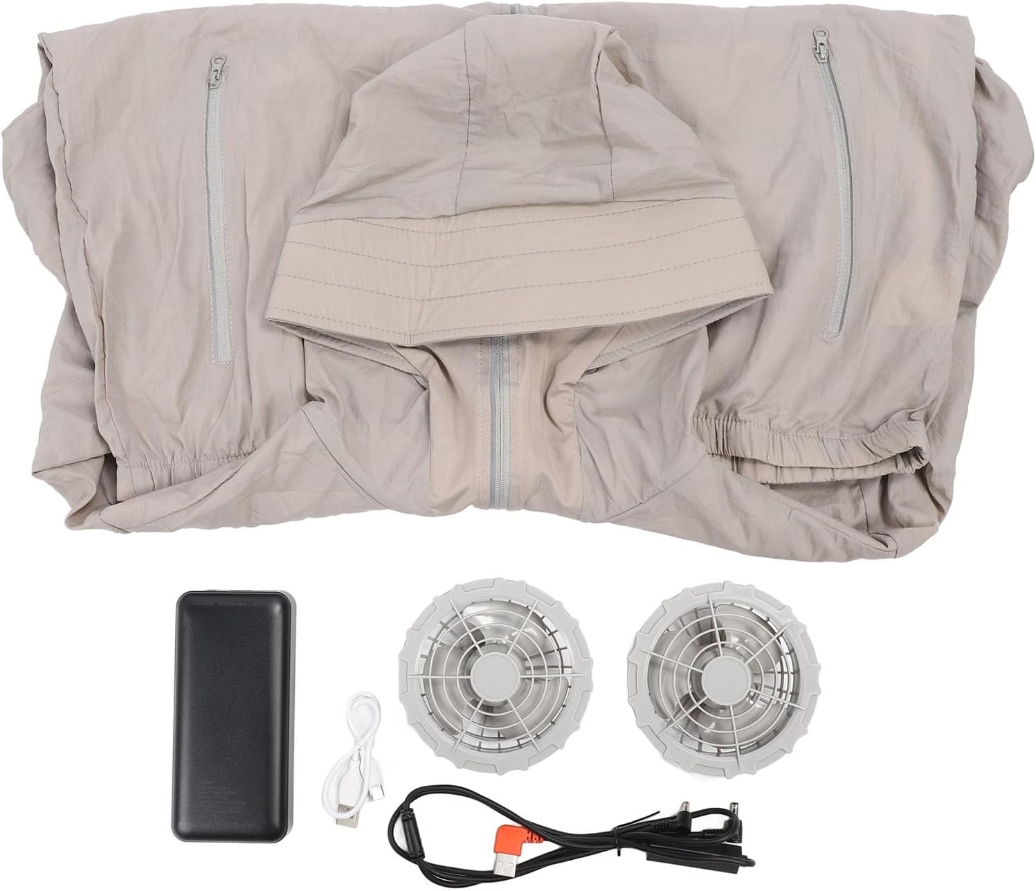 Alomejor Mens Sun Protective Jacket, Lightweight Breathable UPF 50+ Sunshirt with Built in Fan, for Outdoor Running Fishing Hiking (XL)