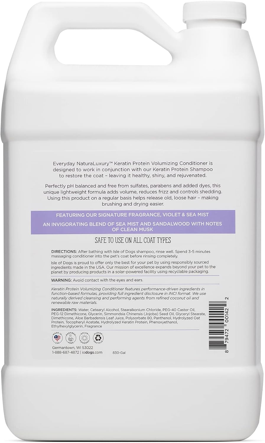 Isle of Dogs Keratin Volume Conditioner, 128 Fluid Ounce