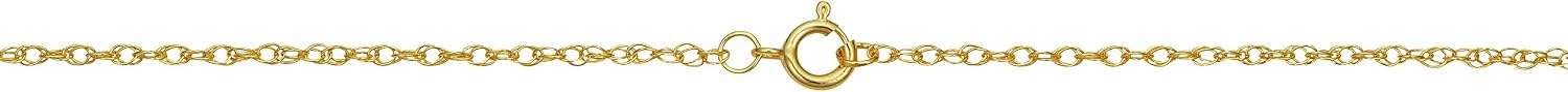 Kooljewelry Womens Classic Rope Chain - 14k Yellow Gold Pendant Necklace, Polished, Spring Ring