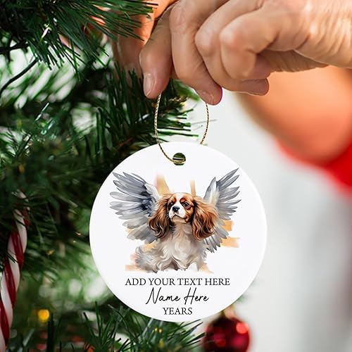 Vista 34 de Adorno conmemorativo personalizado de Bulldog Inglés – Alas de ángel, regalo de Navidad personalizado para perro, mamá y papá Adorno de Bulldog
