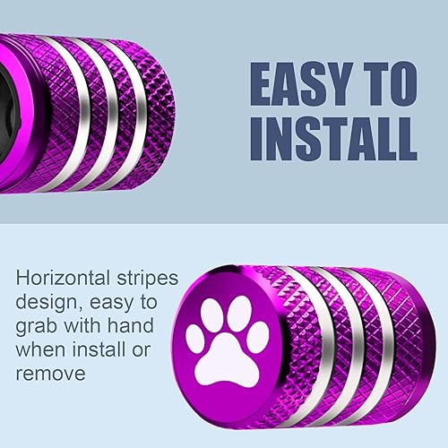 Vista 234 de Cubierta de tapón de válvula para neumático Paquete de 5 tapas de aire de metal, forro de plástico, resiste la corrosión, contra fugas, de rock and