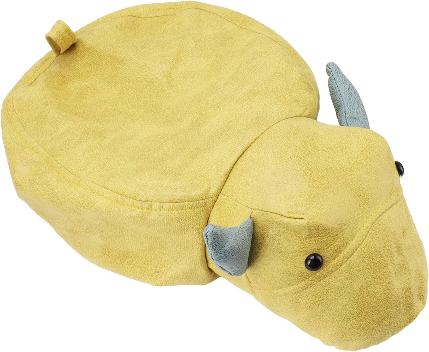Zerodis Animal Footstool, Pine Wood, Animal Shaped Footstool Cartoon Animal Shaped Stool Cartoon Ottoman with Lovely Cow Shaped Anti Slip Padded Cushion Footstool for Sitting or Placing