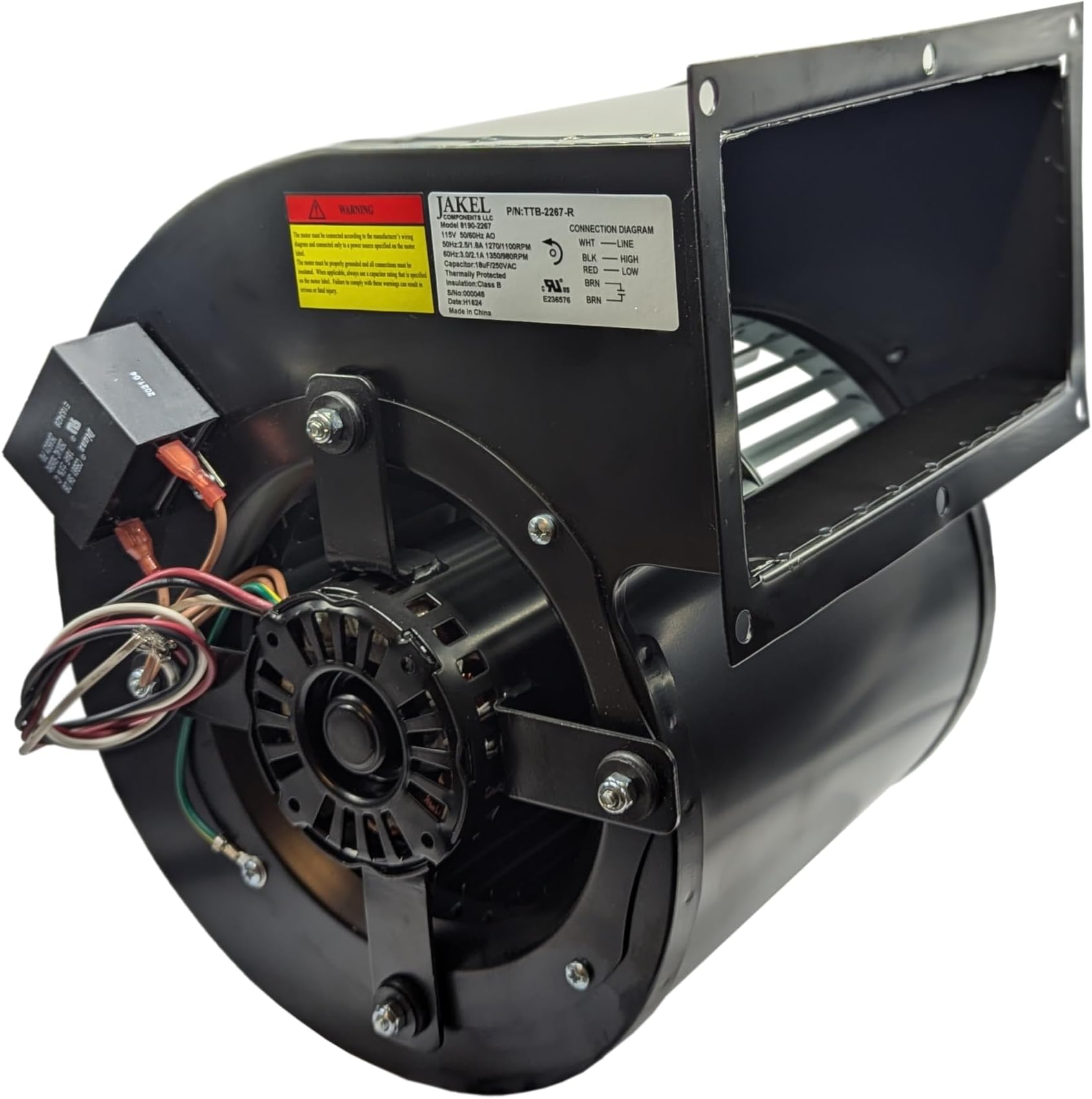 3.3" Diameter Motor Blower by P-Tech USA | TTB-2267 | Replaces: Dayton 1TDT8, 5C508 & Century 9459, JE2J047, JE2J047NS
