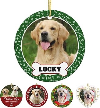 Personalized Dog Photo Christmas Ornaments 2025 Custom Pet Cat Picture Name Ornament for Christmas Tree Customized Xmas Decorations Gifts