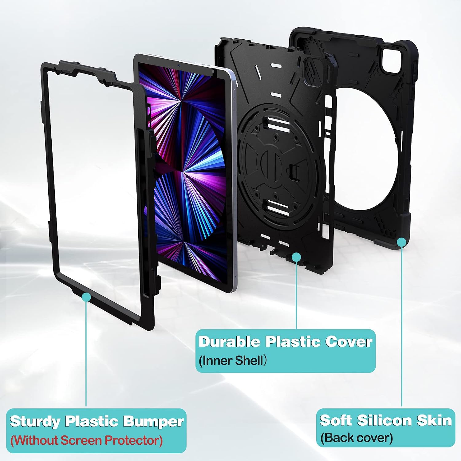 ProCase iPad Pro 11 Inch Case 2021 2020 2018 Bundle with 4-Way Privacy Screen Protector for 10.9” iPad Air 5 2022/iPad Air 4 2020/iPad Pro 11” 3rd Gen 2021/2nd Gen 2020/1st Gen 2018 image 3