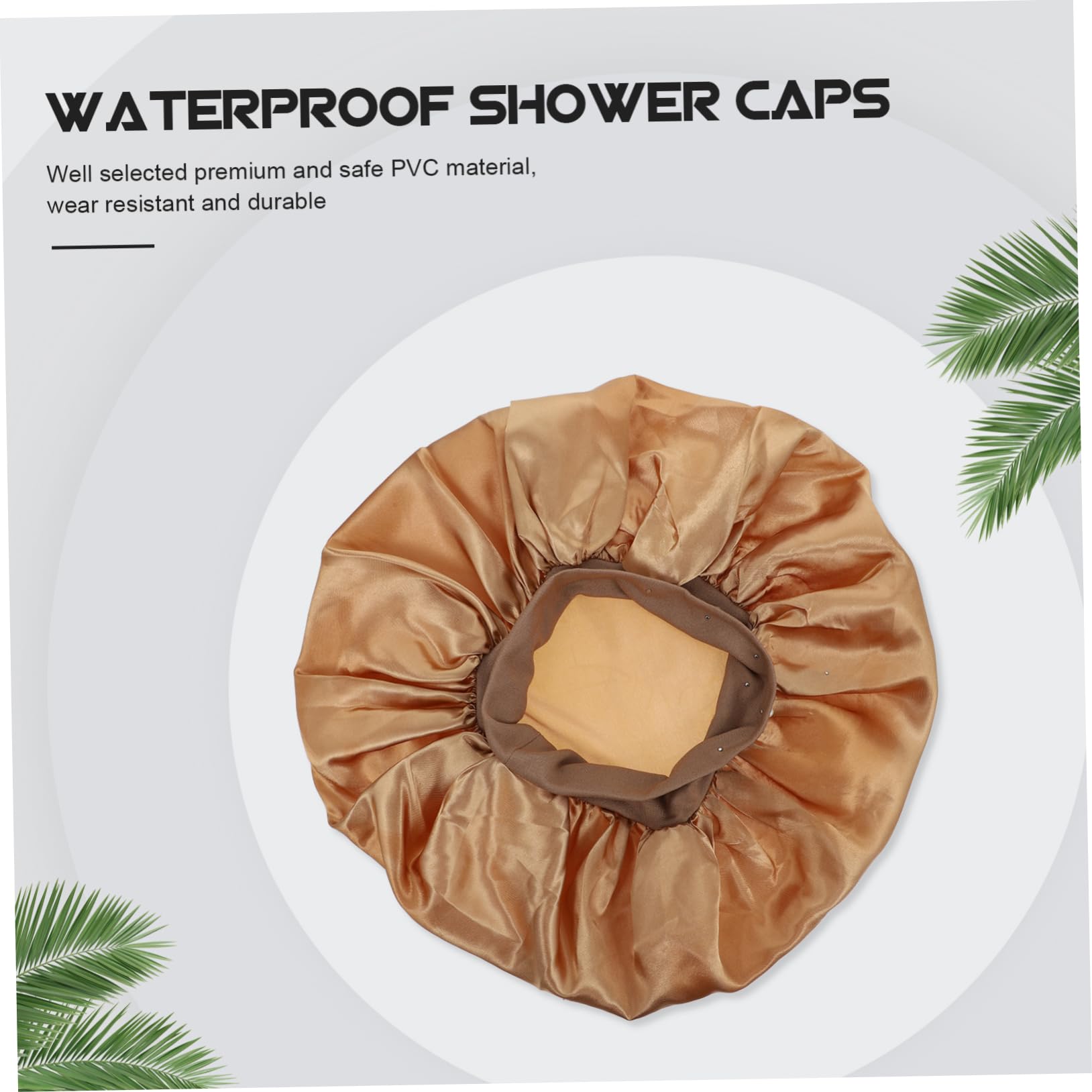 FOMIYES 8stücke Goldene Polyester Duschhaube Elastisch Für Zuhause Und Spa Pflegehaube Für Haarölbehandlungen Weich Für Damen Geeignet