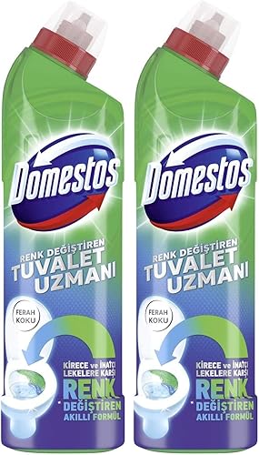 Domestos Tuvalet Temizleyici Renk Değiştiren Tuvalet Uzmanı Kireç Çözücü 750 ml 1 Adet (2 paketi)