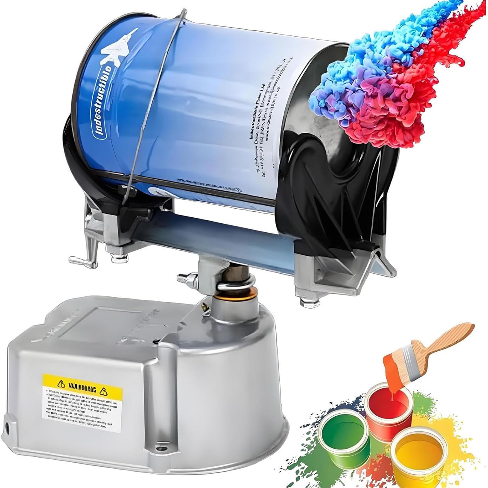 Mezclador de pintura neumático, mezclador de tintas de pintura de 1 a 5 litros con abrazadera ajustable, oscilación de 30° y velocidad de 0 a 500 rpm, para tintes, resinas y mezcla de acuarela