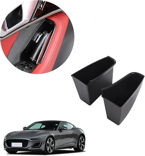 Miniatura 7 de HAPPYHORSE Caja de almacenamiento para puerta, compatible con Jaguar F-Type 2013-2023, espacio de conducción de automóvil, manija de puerta, caja de
