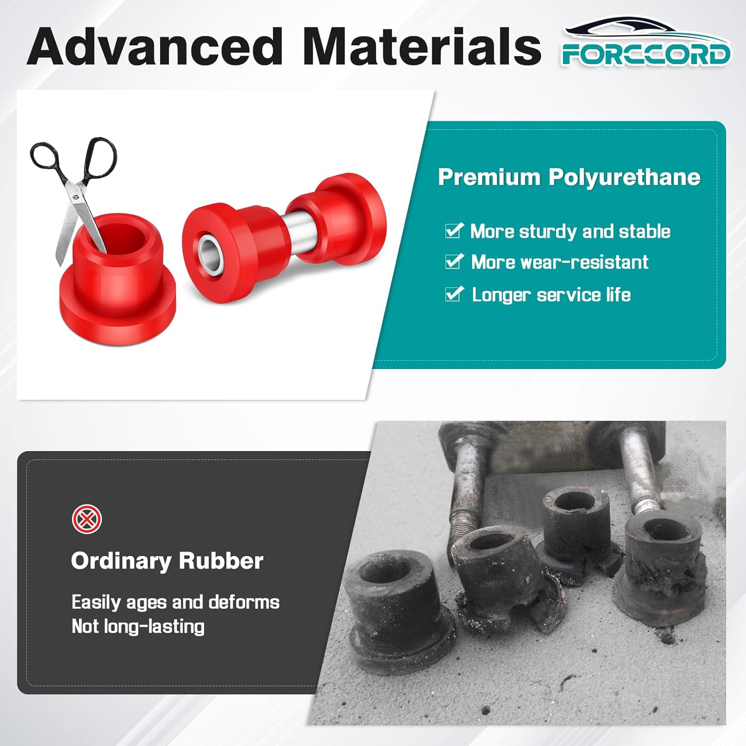 EZGO TXT Spring Bushing Kit With Screw Nut Fits for 1994-Up EZGO TXT/Medalist and 1981-Up Club Car DS Golf Cart Rear Leaf Spring Polyurethane Bushing and Sleeves Replacement 70289G01 70291G02