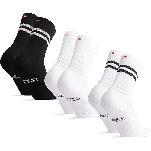 DANISH ENDURANCE Calcetines Deportivos Tenis, Acolchados, 3 y 6 Pack