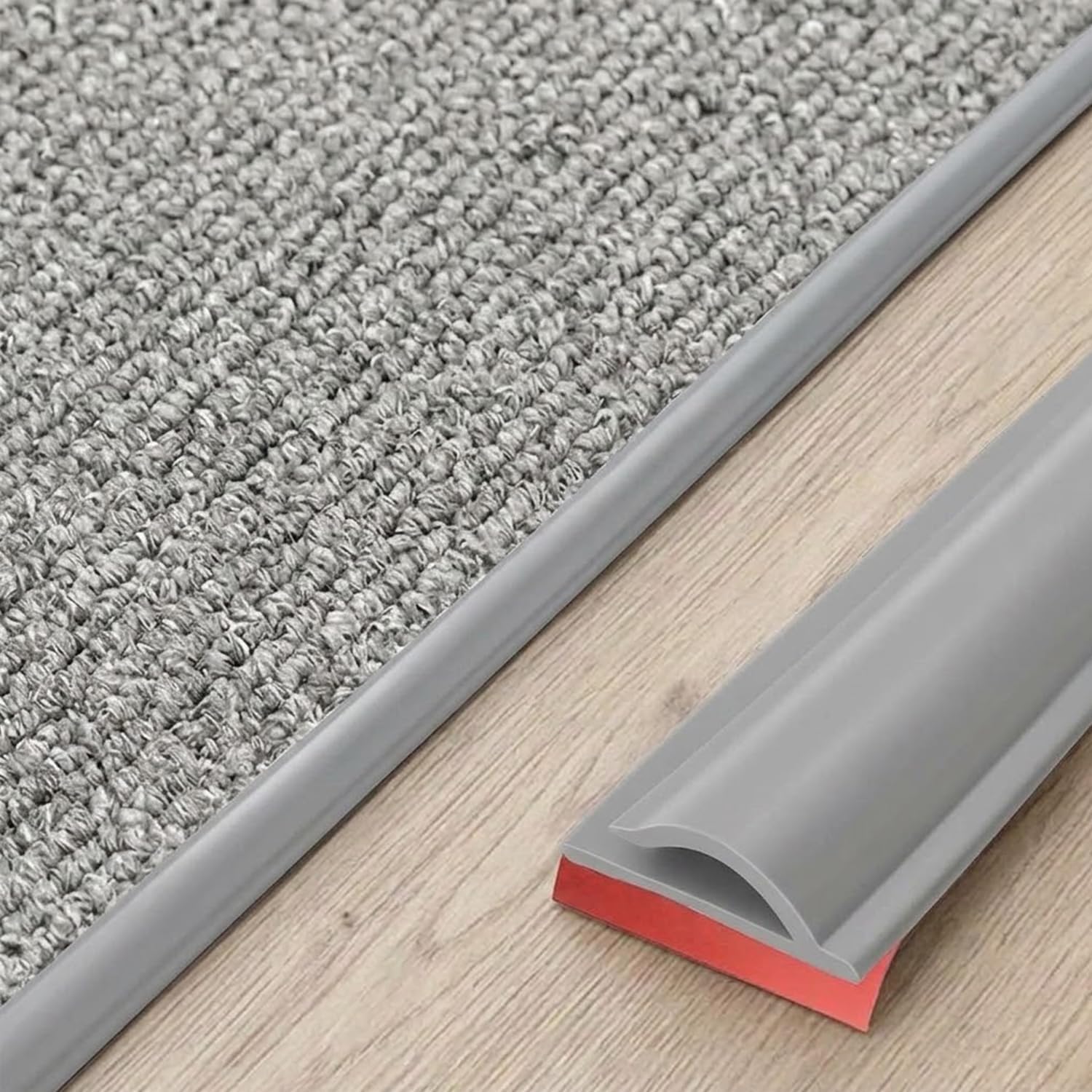 Carpet Edge Trim Self Adhesive Carpet to Tile Transition Strip Gray 4Ft