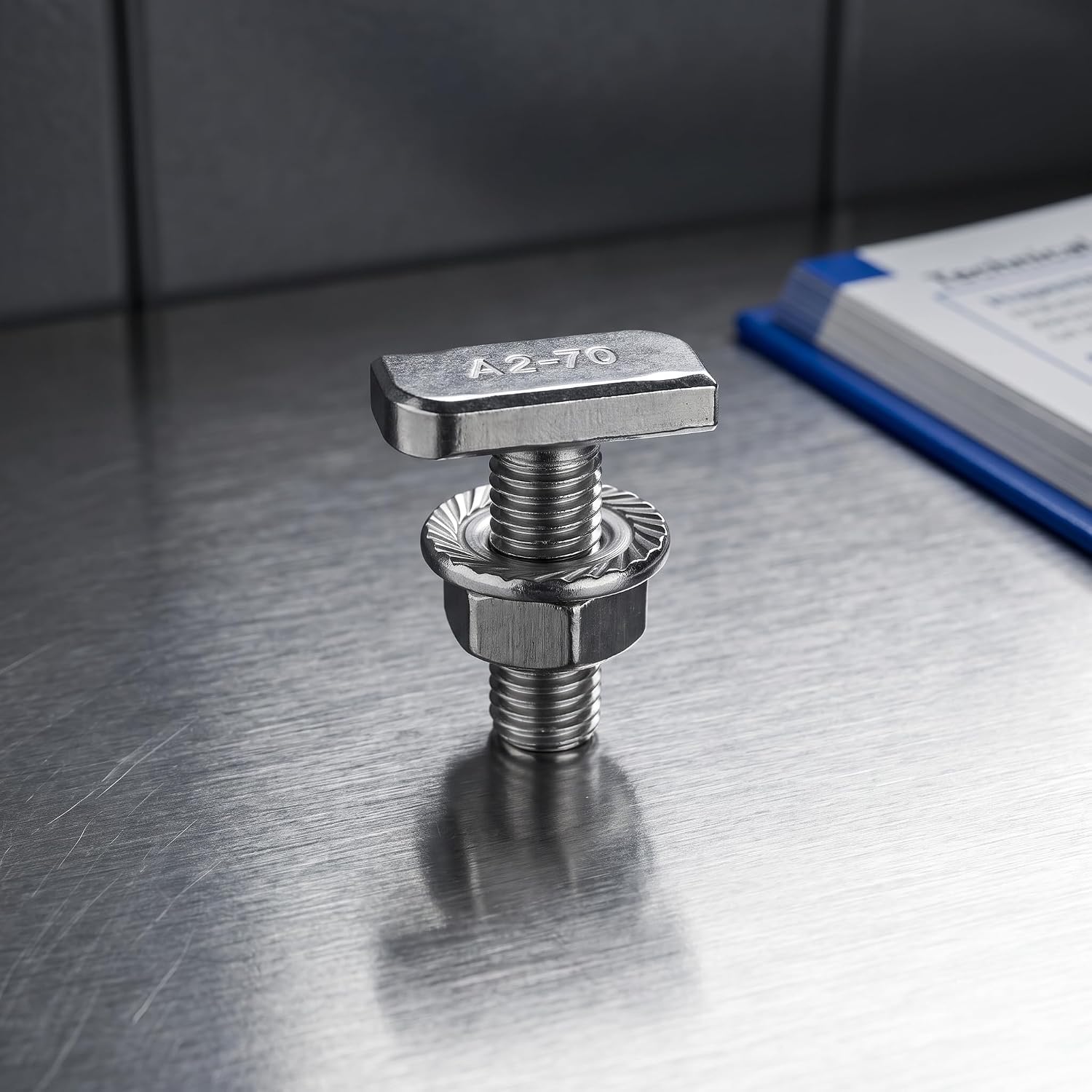 8PCS M8x20mm 304 Stainless Steel T Slot Bolt with Hexagonal Flange Nut