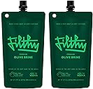 Filthy Olive Brine, Premium Cocktail Mixer, Filtered for Dirty Martinis, Olive Juice for Cocktails Made from Naturally Cured Olives, Non-Alcoholic, Non-GMO, Gluten Free, 8 Oz Pouch, 2 Pack