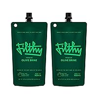 Vista 1 de Filthy Olive Brine, Mezclador de Cócteles Premium, Filtrado para Martinis Sucios, Jugo de Oliva para Cócteles Hecho de Aceitunas Curadas