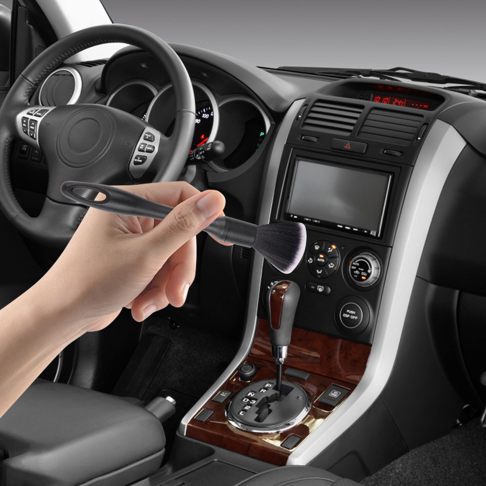 Set 5 Pennelli Per Pulizia Auto - Setole Morbide Per Interni E Dettagli - Foto 13