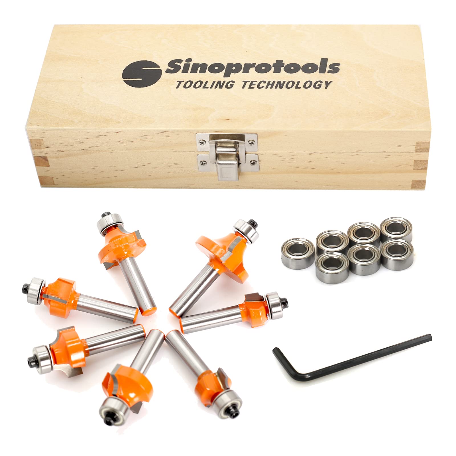 Fresa arrotondata da 8 mm, raggio di 2 mm, fresa rotonda standard, con cuscinetto a sfera