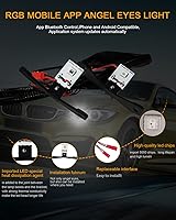 Vista 4 de Qasim módulo LED ojo de demonio DRL para lente de proyector, conversión DIY, ojo rojo demoníaco malvado - 2 paquete