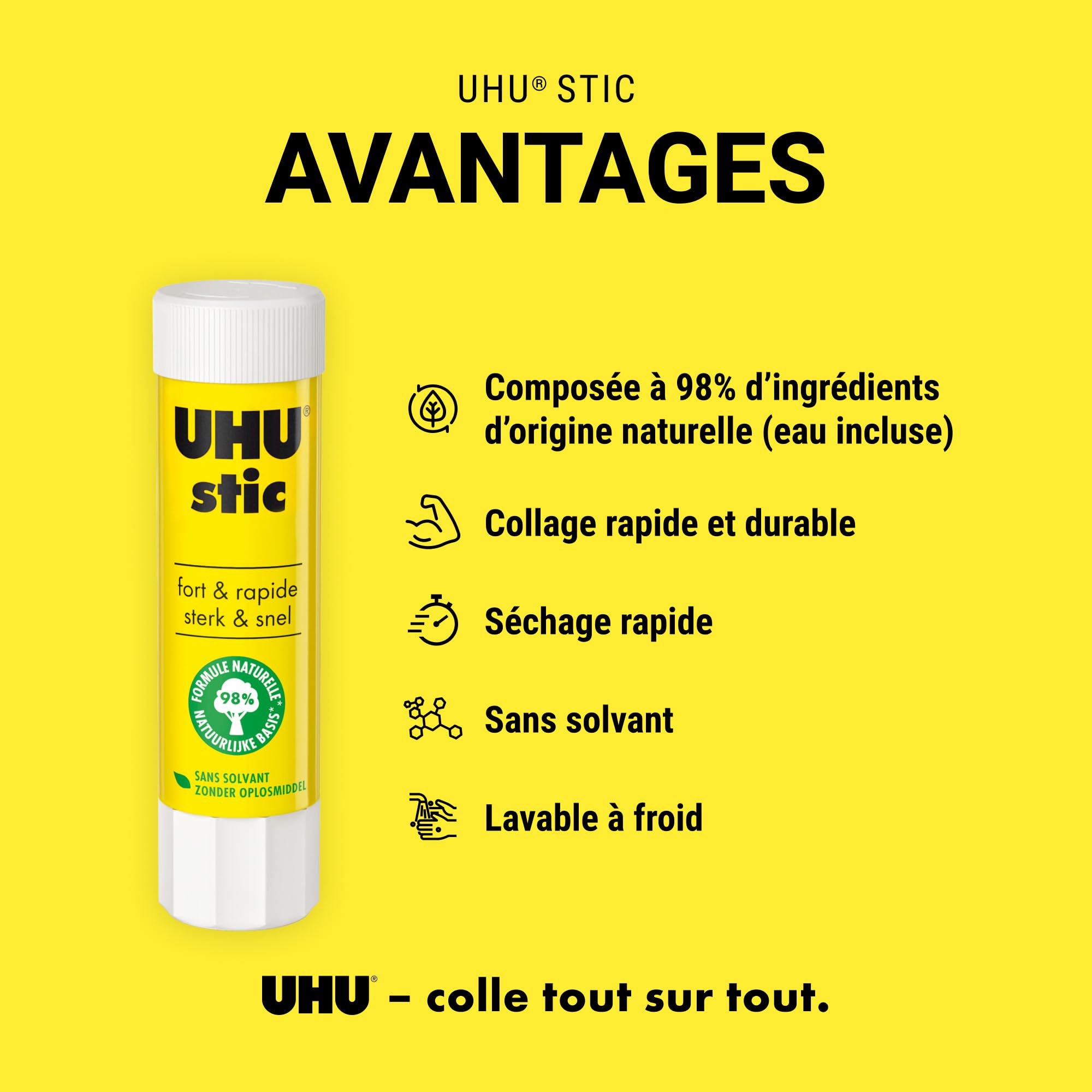 Visiter la boutique UHU UHU Stic - Bâton de Colle Sans Solvants - Colle Enfant, Loisirs Créatifs, Bureau, Maison, École - Blanche - Fournitures de Bureau - Lot de 24 Stics de 8,2 g in use