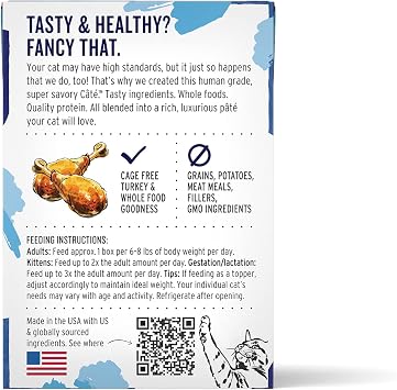 The Honest Kitchen Human Grade CateTM Grain Free Turkey Pate Wet Cat Food, 5.5 oz (Pack of 12)