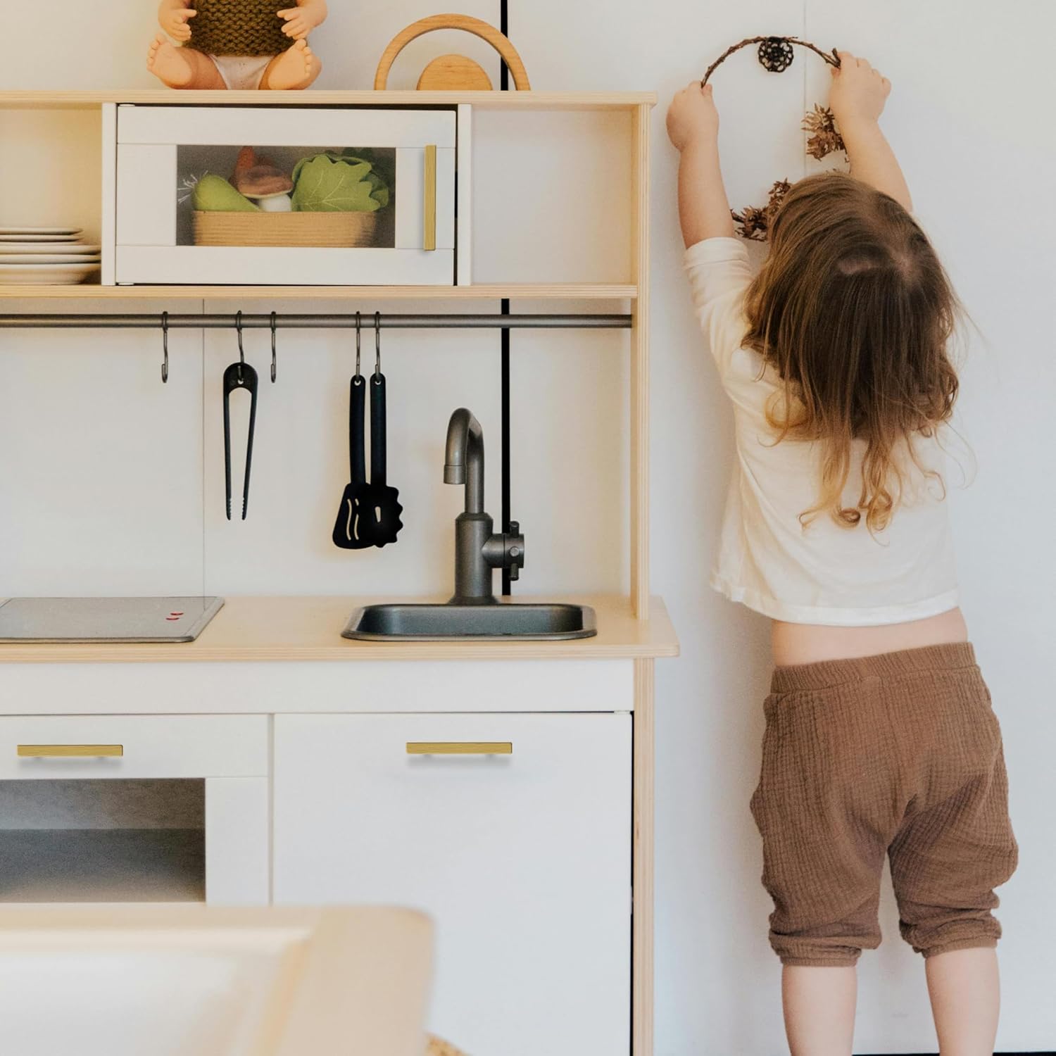 Cabinet Pulls Gold Cabinet Handles Square Drawer Pulls, 20 Pack 3 Inch 76mm Hole Centers Stainless Steel Kitchen Door Cupboard Cabinet Handles,5 Inch Length Hardware Handles