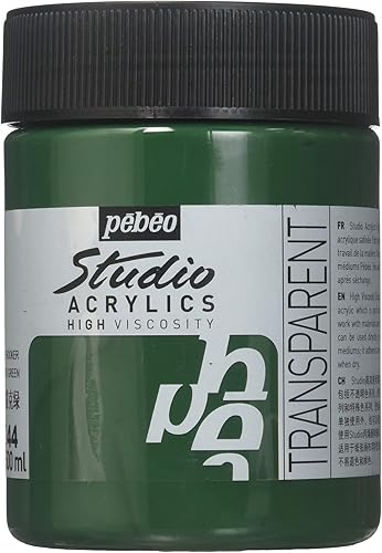 Vista 107 de Pebeo Studio Acrílicos de Alta Viscosidad, Acrílico Fino, 250 ml - Azul Turquesa