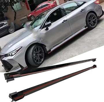 TRD Style Side Skirt Fits for Toyota Avalon 2019-2024 ABS Plastic Gloss Black 2PCS/Set Side Rocker Panel