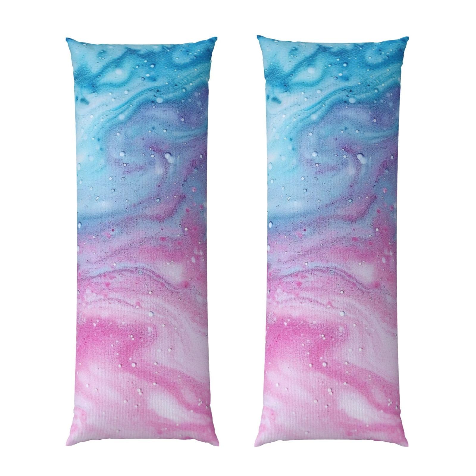 Body Pillow Cover 20x54 Inch, Blue Pink and Purple Pastel Colors Print Long Lumbar Pillow Case with Zipper Long Body Pillowcase Decorative for Bed Sofa Bedroom