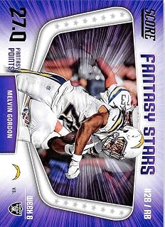 2018 Score Fantasy Stars #9 Melvin Gordon Los Angeles Chargers Football Card