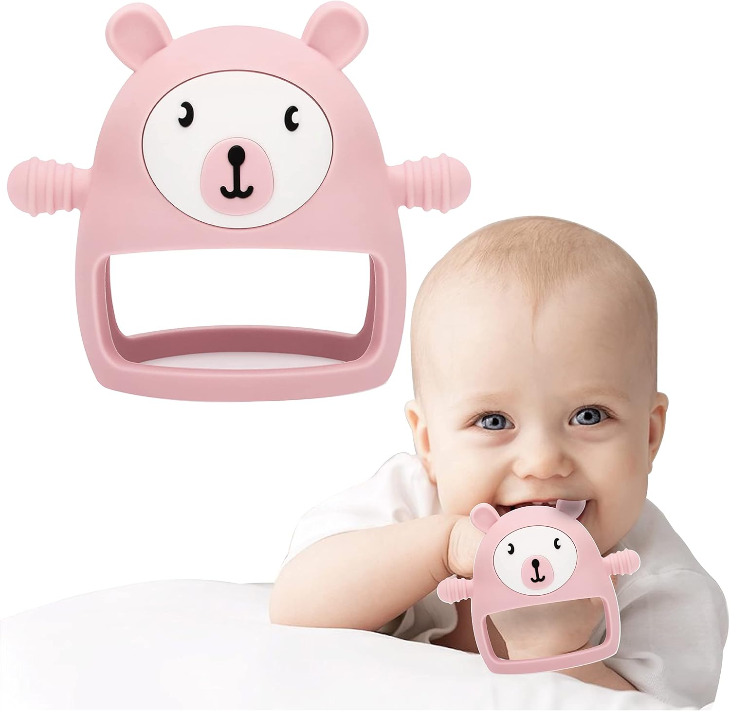 Baby Teething Toys, Never Drop Silicone Baby Teether for 3M