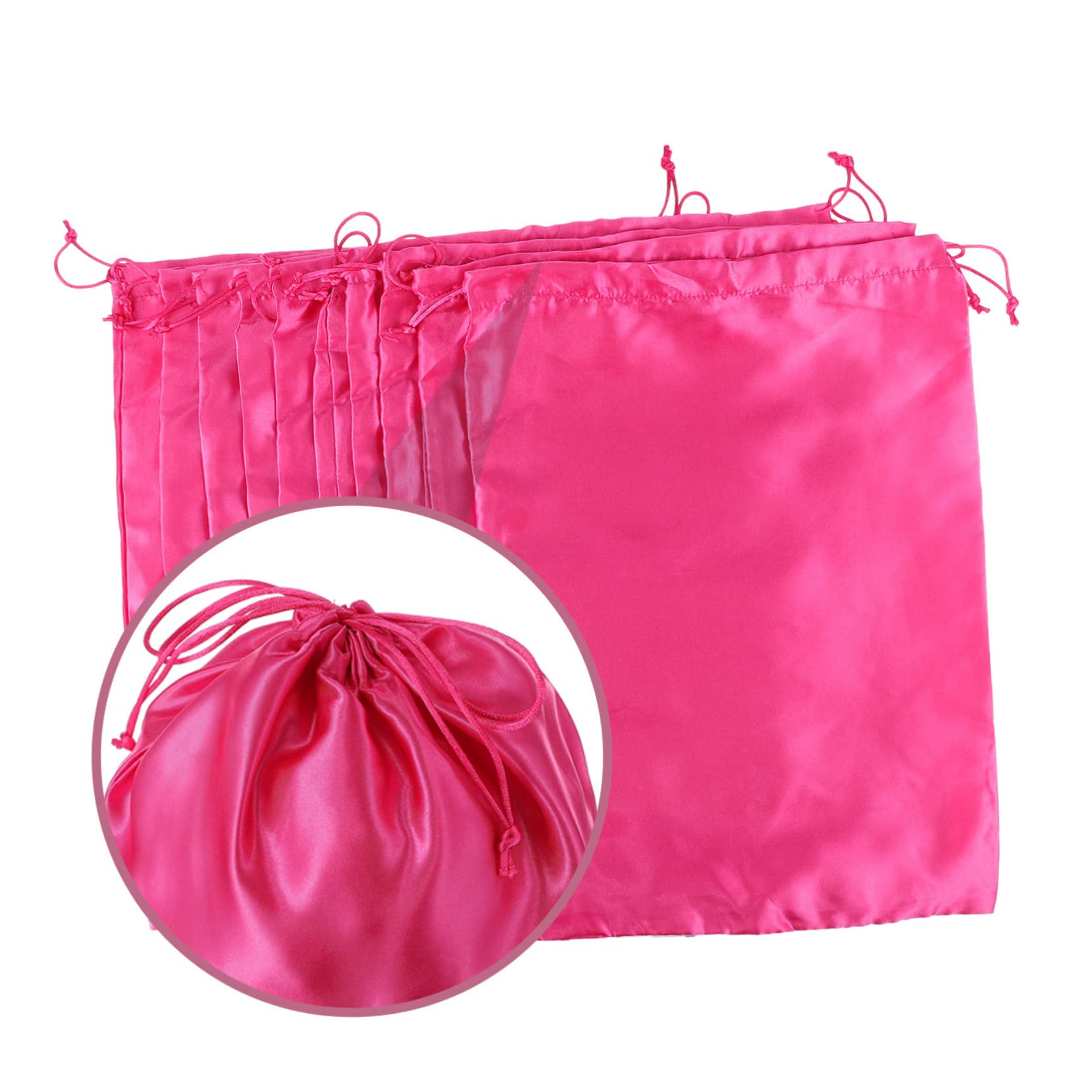 10stücke Kordelzug-wig-taschen Satin Aufbewahrungssäcke Für Perücken Kosmetik Mehr Praktische Reisetaschen Mit Zugband Für Täglichen Bedarf Haushalt Aufbewahrungstaschen