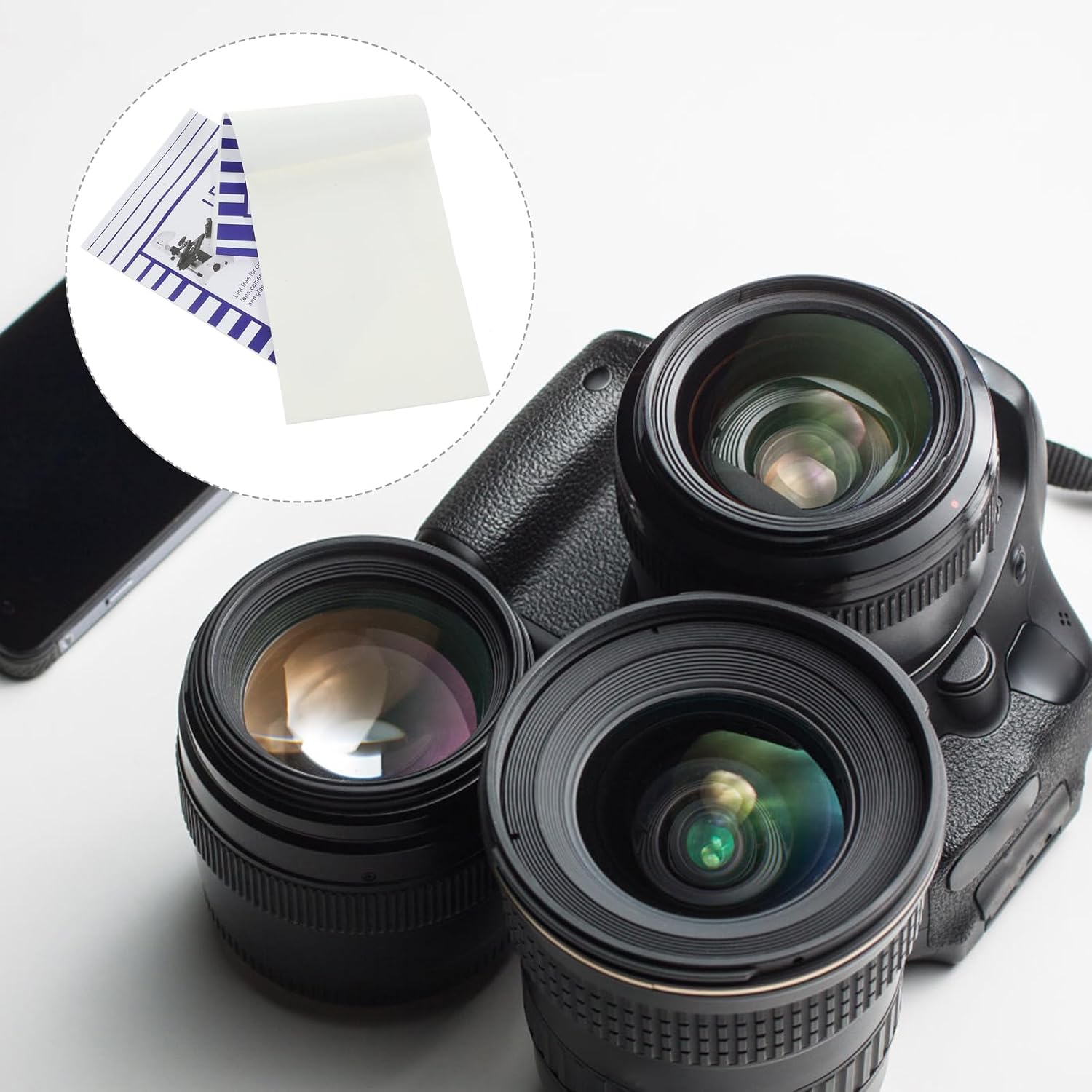 100pcs Lens Cleaning Paper, 10x15cm Dry Lens Tissue Cleaner Eyeglass Clean Paper Cloth for Camera Lense, Glass Microscope, Magnifiers, White, 2 Booklets