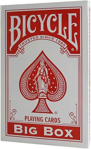 MMS Tarjetas de bicicleta grandes (tarjetas de bicicleta jumbo, rojo)