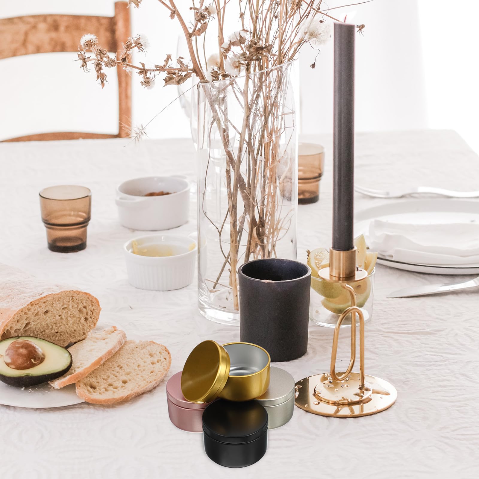 Angoily Barattoli per Candele Profumate 24 Pezzi da 50ml in Alluminio