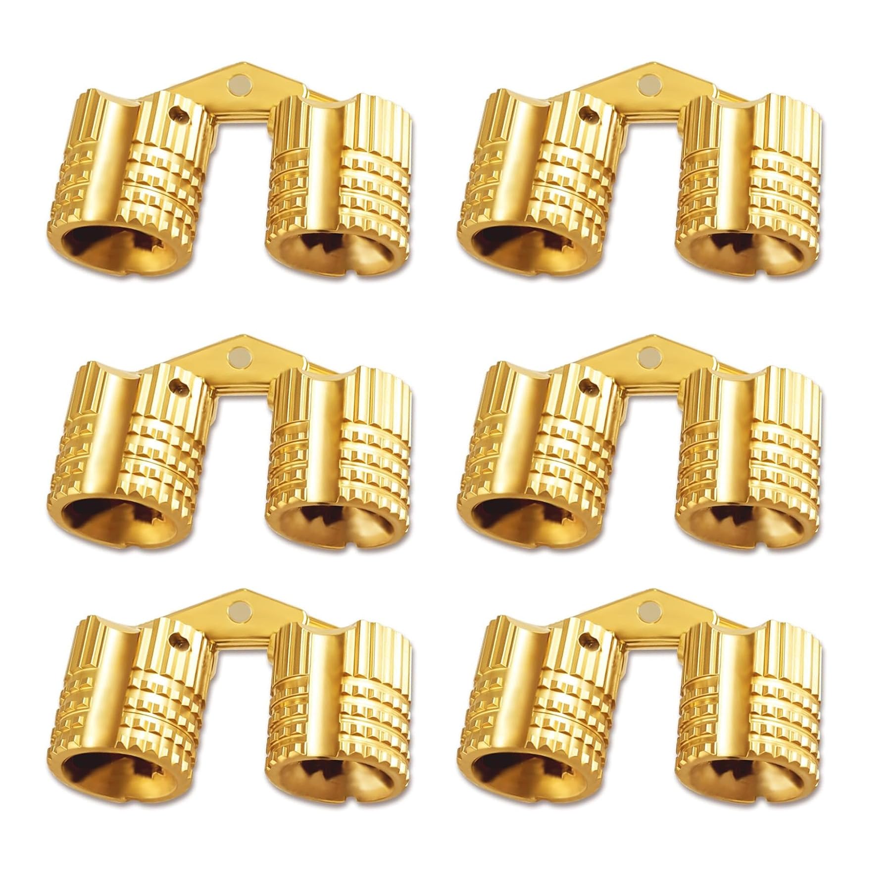 6 Stück 8mm Messing Mini Tonnenscharnier, Unsichtbares Verdecktes Scharnier für DIY Geschenkboxen Schmuckschatulle Schrankmöbel, 180° Öffnungswinkel, Ideal für Heimwerker und Handwerker (Gold)