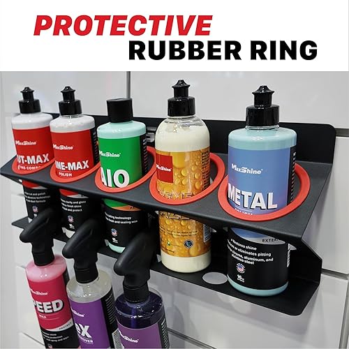 Miniatura 6 de Maxshine Soporte universal para botellas de spray para detalles (paquete de 2) – Organizador móvil para detalles y garaje de automóvil, capacidad