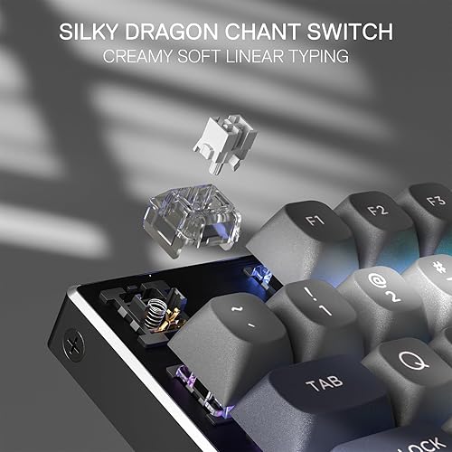 Miniatura 4 de Redragon K556 SE - Teclado para juegos con cable, teclado mecánico de intercambio en caliente de 104 teclas con base de aluminio original, enchufe