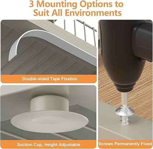 Miniatura 7 de Organizador para debajo del fregadero, organizador de 2 niveles para debajo del fregadero de la cocina, estante de almacenamiento multiusos para